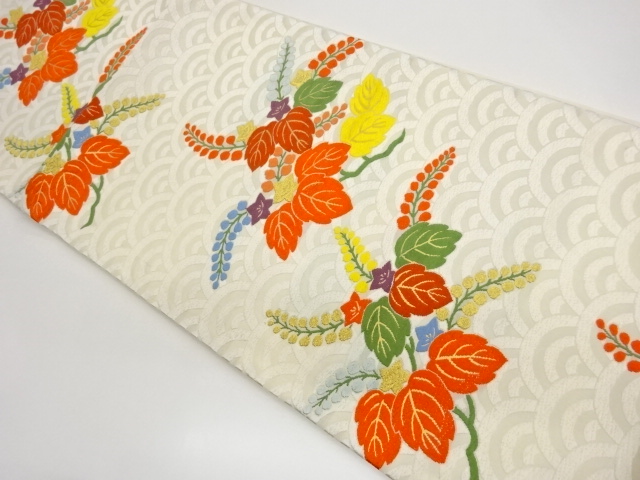 JAPANESE FUKURO OBI / WOVEN SEIGAIHA